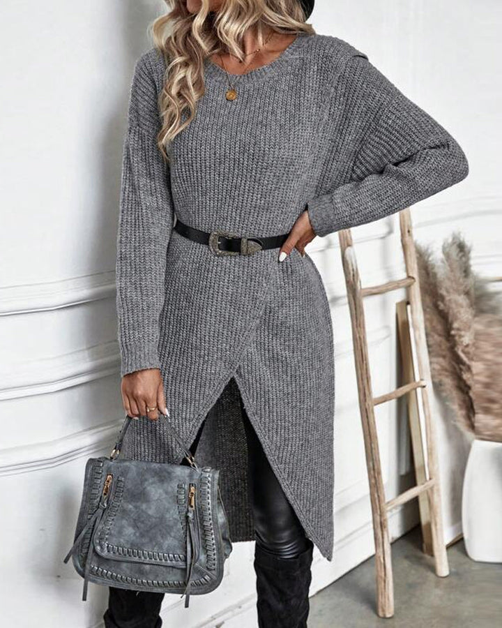 Addison - Robe pull confortable au style irrégulier
