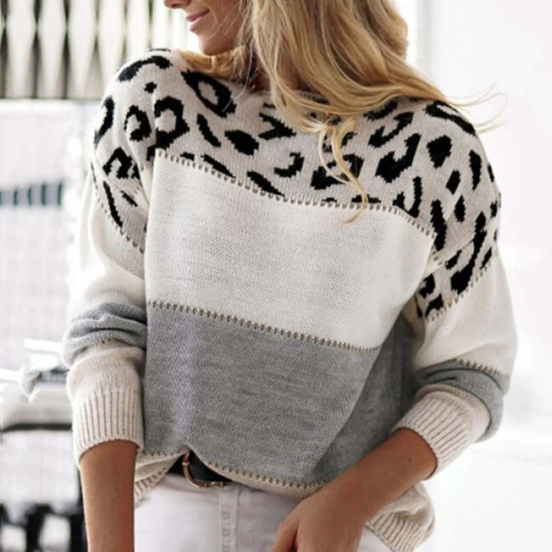 Penelope - Pull à imprimé léopard stylé