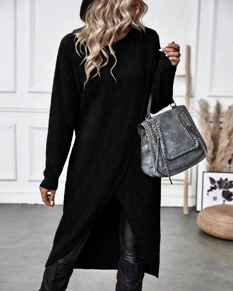 Addison - Robe pull confortable au style irrégulier