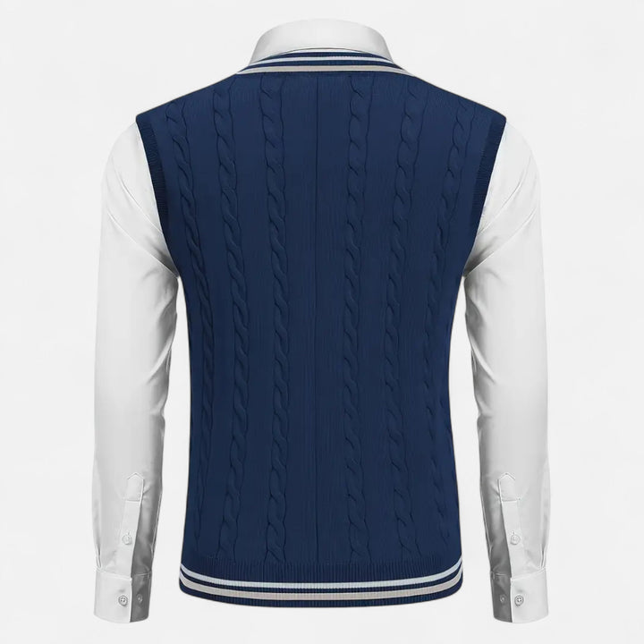 Men’s Knitted V-Neck Vest – Heritage Layers