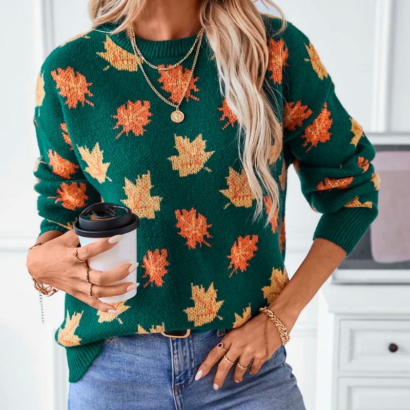 Sophia - Pull Confortable Style Feuille
