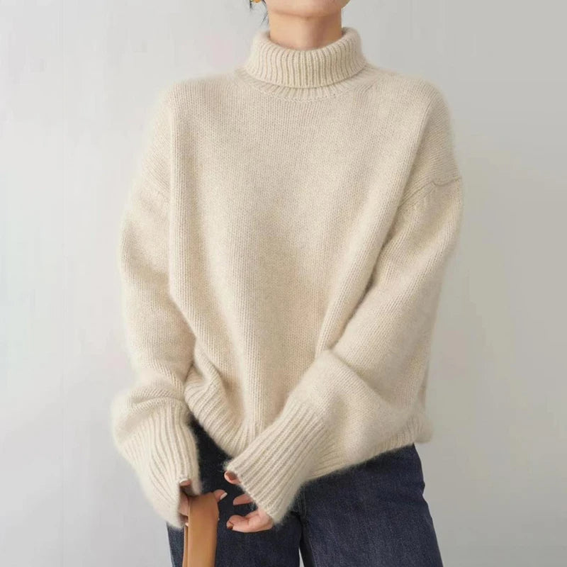 Avery - Pull Col Roulé Doux et Confortable