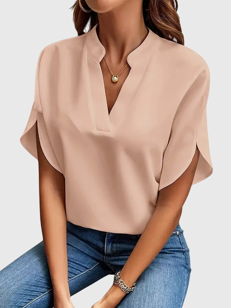 Manon | Chemise V-Cou Douce et Élégante