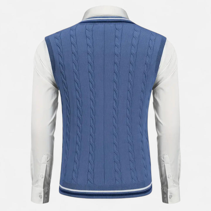Men’s Knitted V-Neck Vest – Heritage Layers