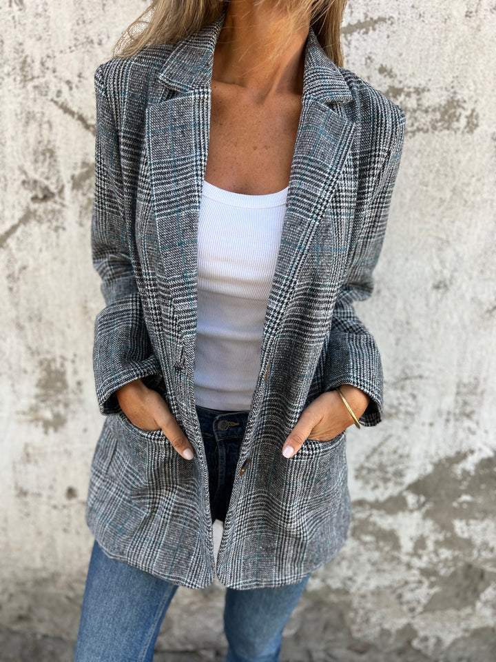 Eugénie | Blazer structuré à carreaux