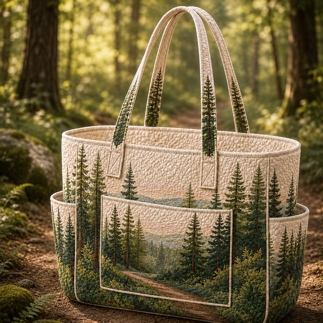 Sylvie | Sac cabas matelassé au sentier forestier