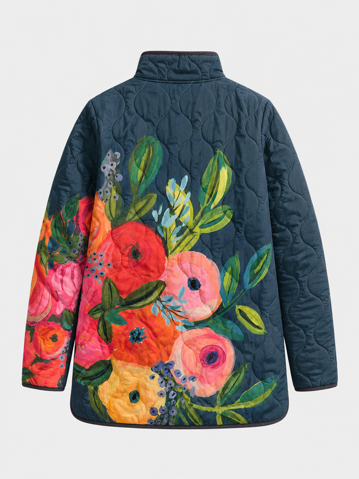 Ariane | Manteau matelassé à imprimé floral vintage