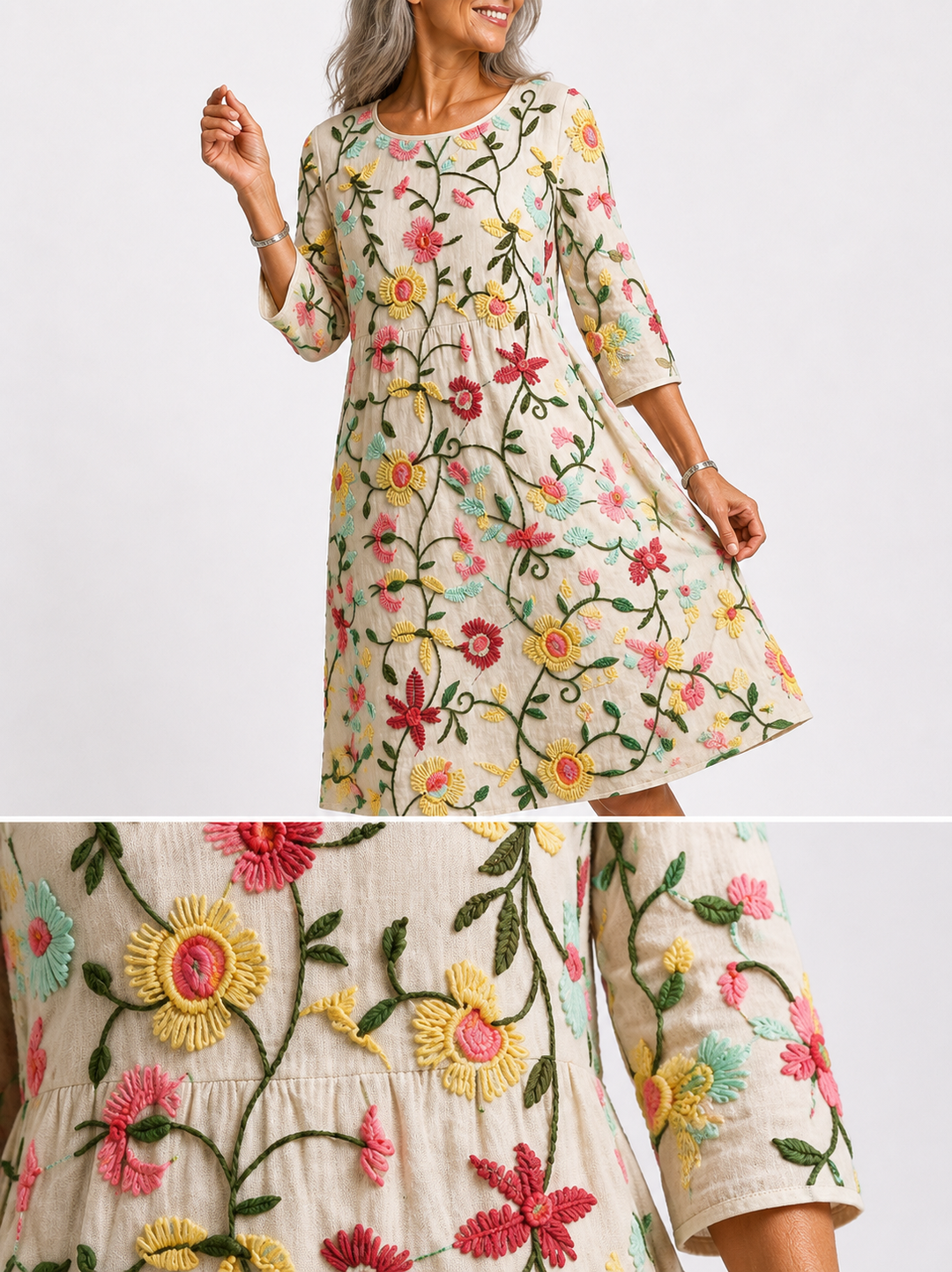 Erica | Robe Florale Élégante