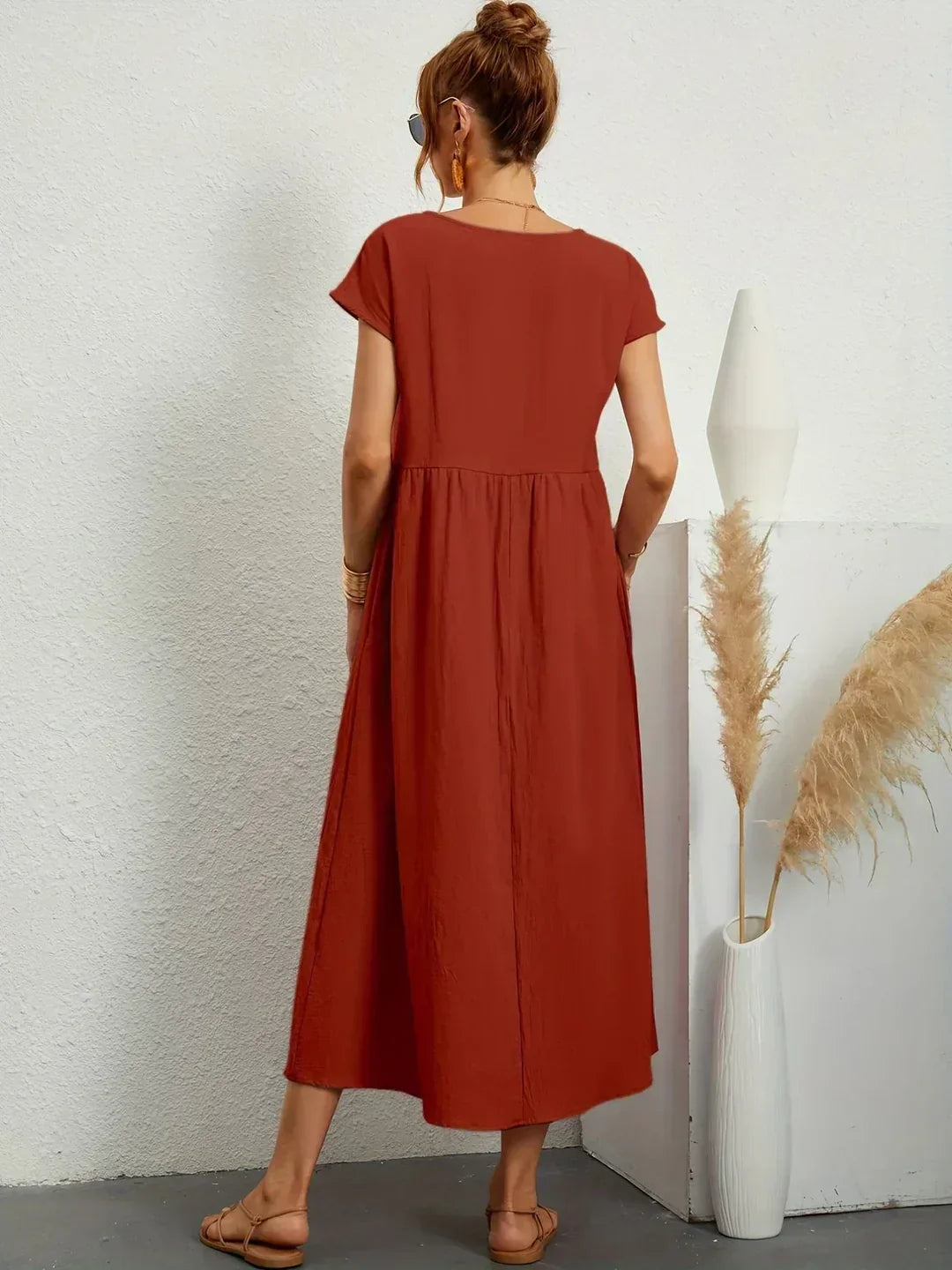 Gabriela | Robe midi fluide d&