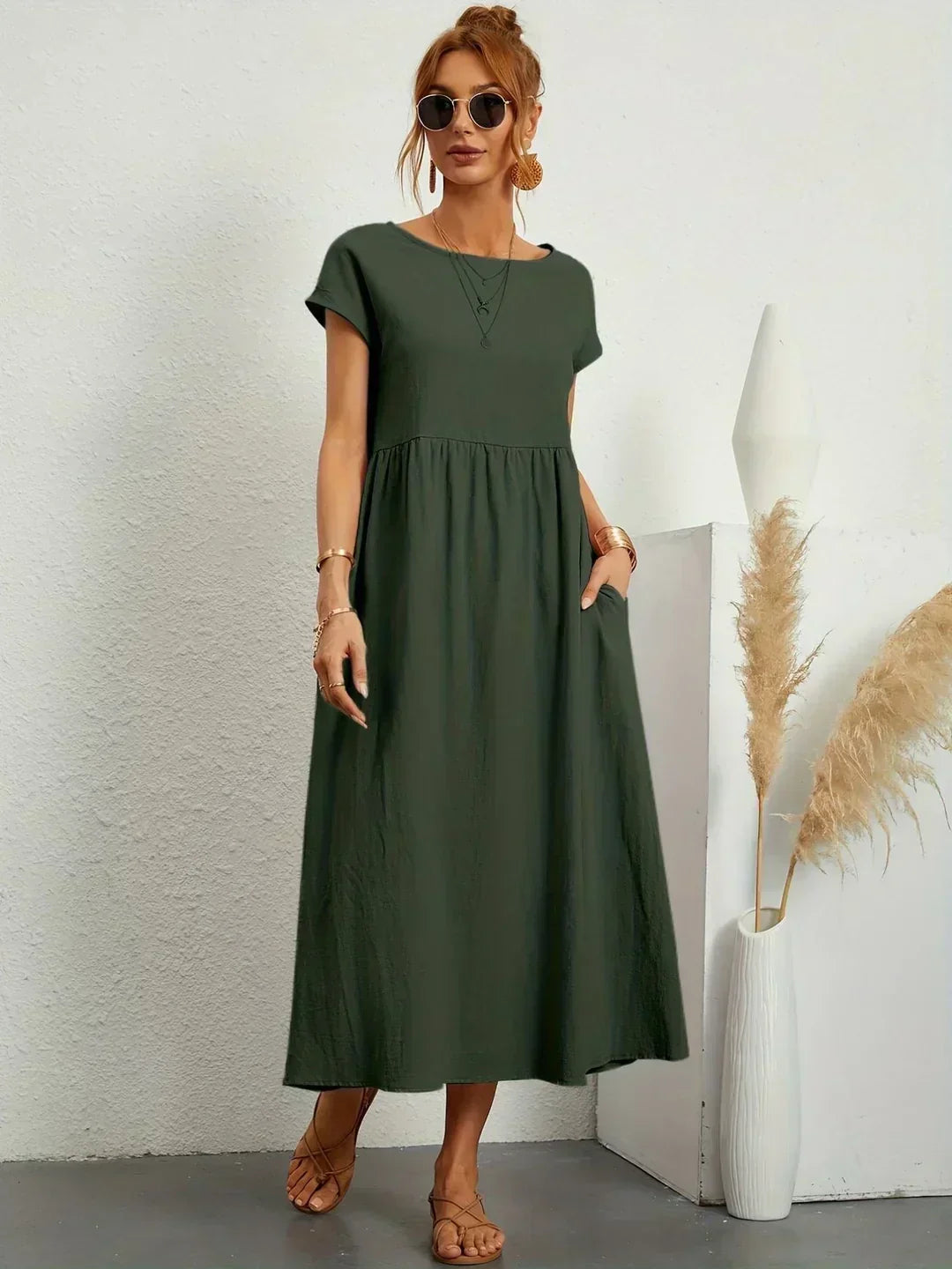 Gabriela | Robe midi fluide d&