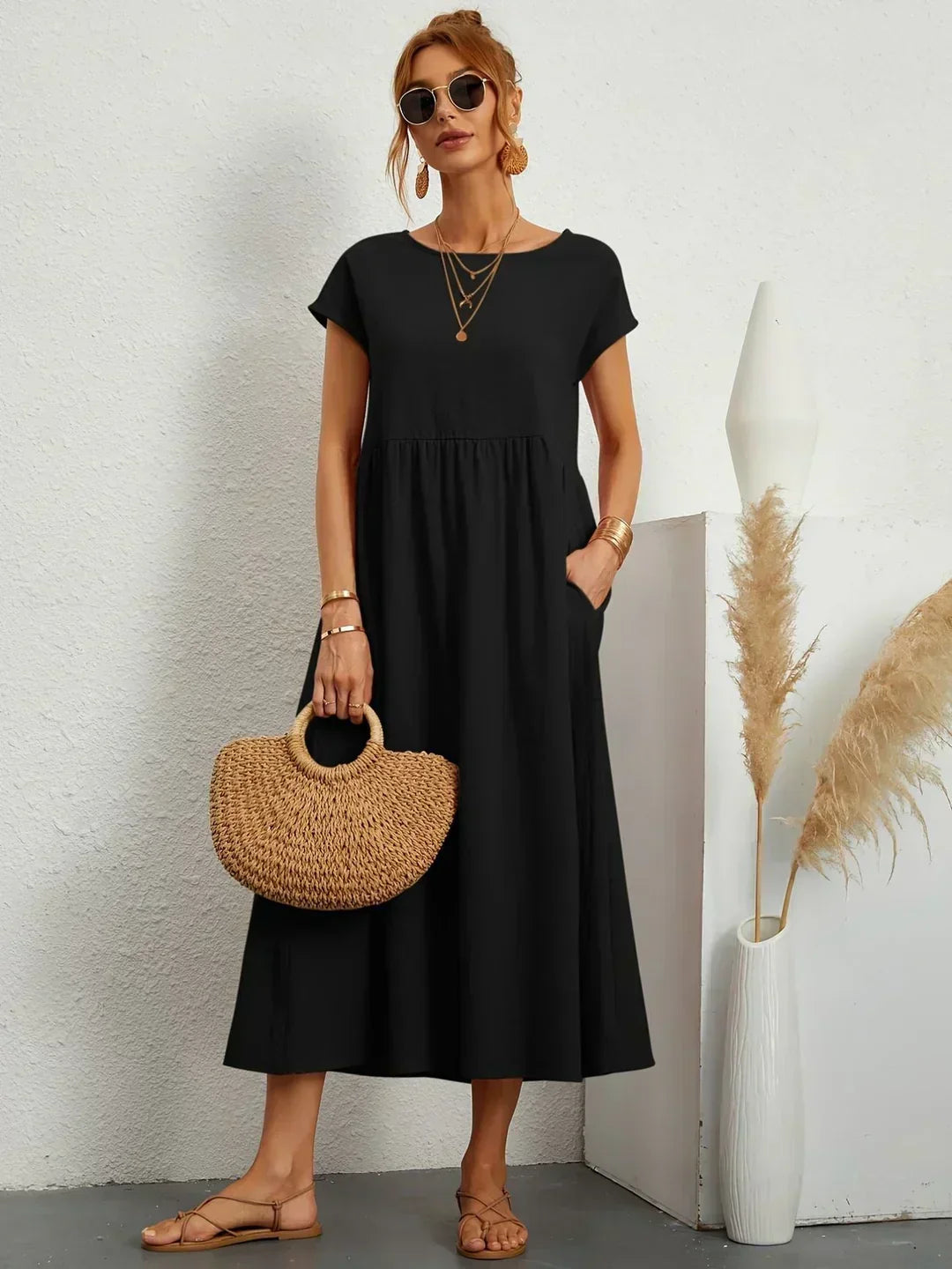 Gabriela | Robe midi fluide d&
