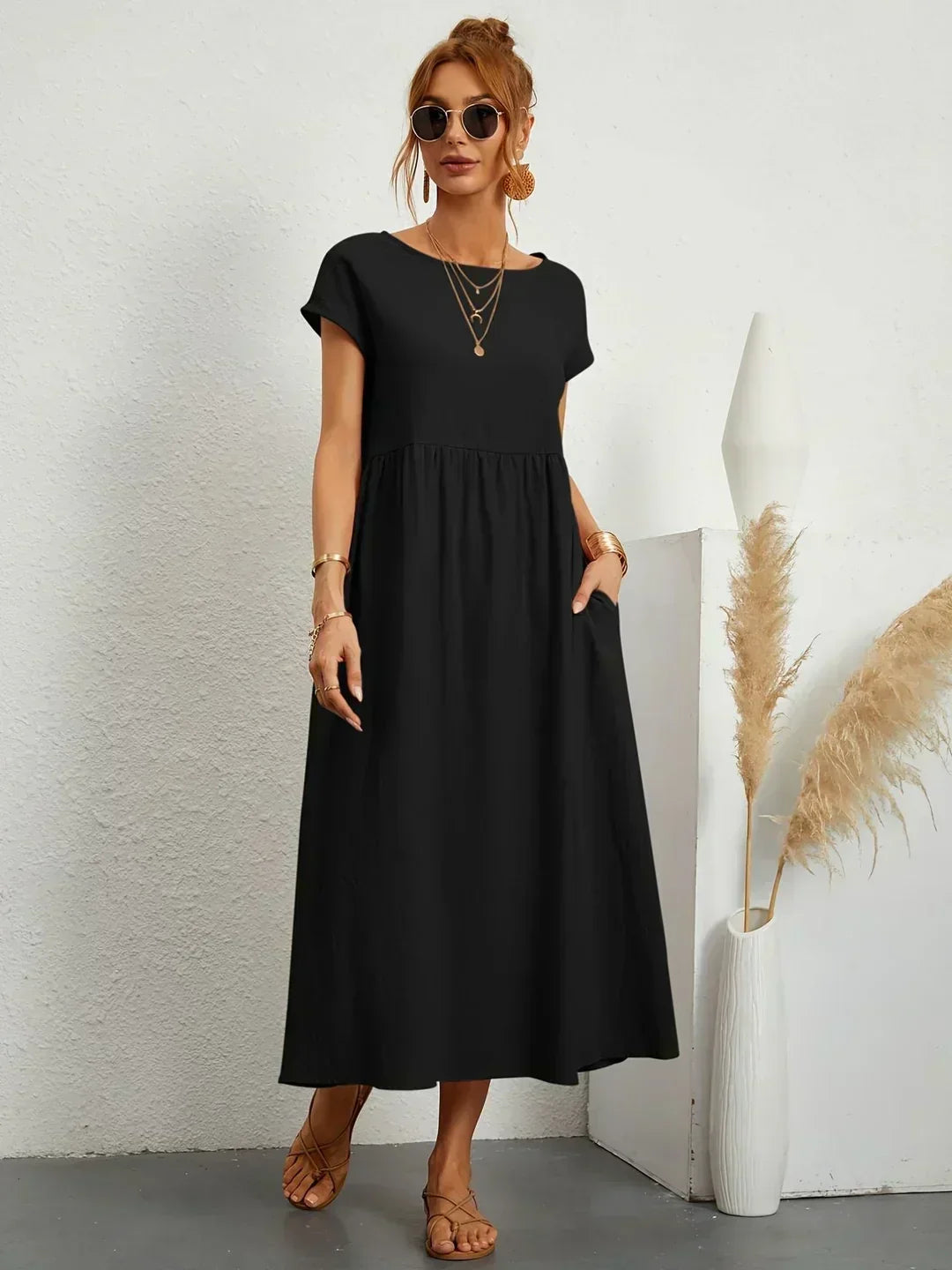 Gabriela | Robe midi fluide d&