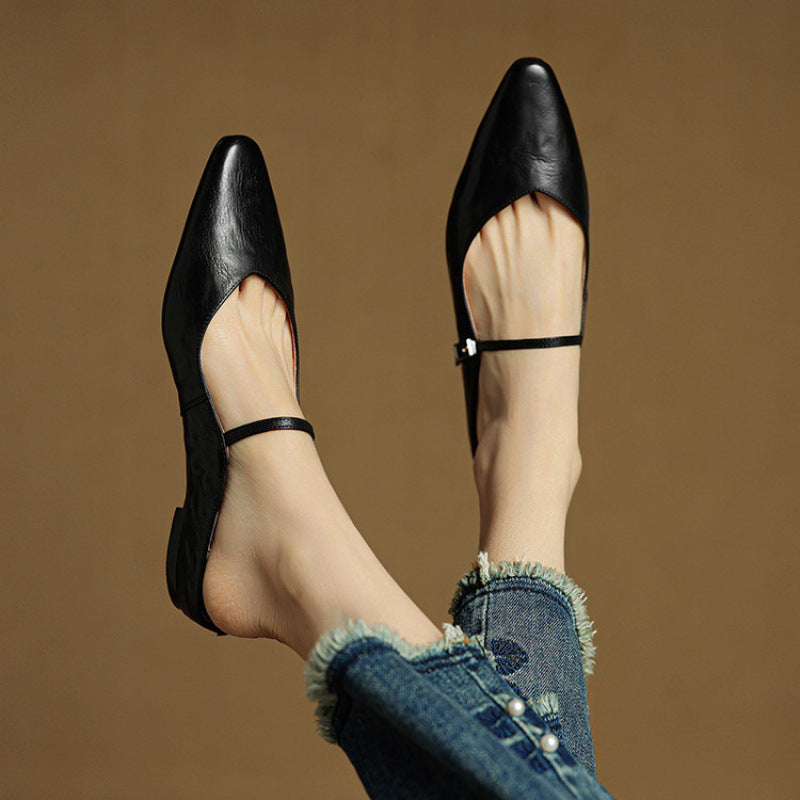 Thea | Mules en Cuir Véritable