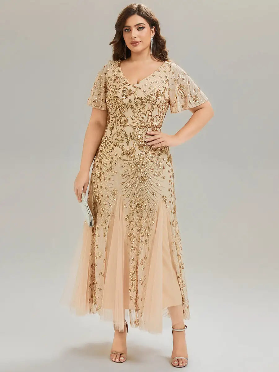 Marlowe | Robe de Soirée A-Line à Paillettes