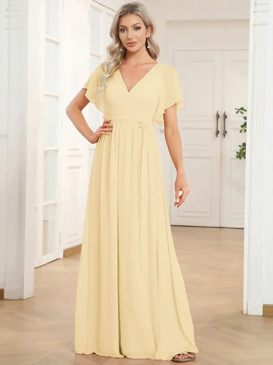 Simone | Robe de soirée classique en chiffon A-line