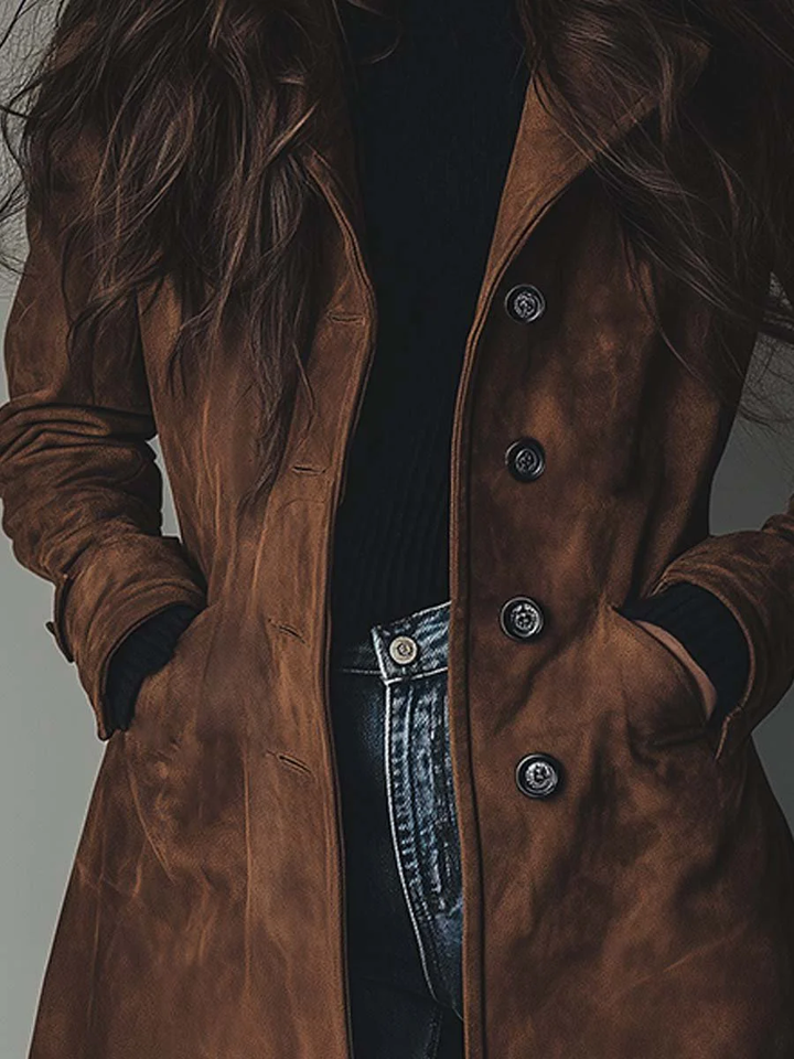 Sidonie | Trench vintage effet daim