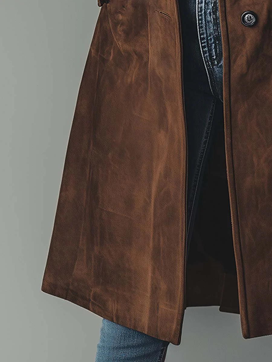 Sidonie | Trench vintage effet daim