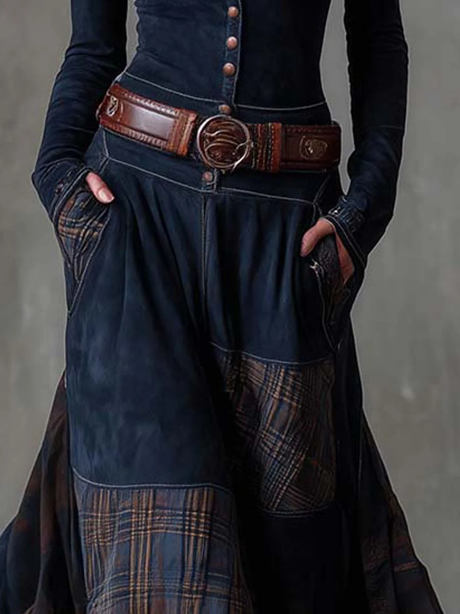 Domitille | Robe Maxi en Suédine avec Ceinture