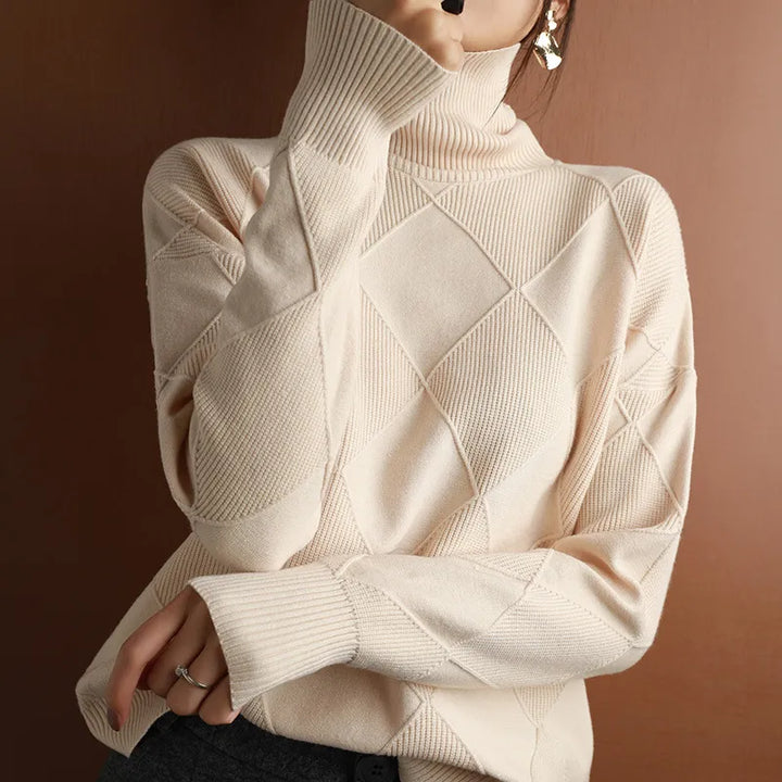 Zoe - Pull Col Roulé Doux et Confortable