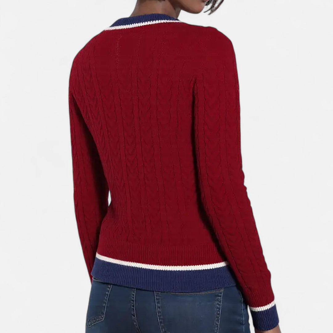 Women’s Colorblock V-Neck Cardigan