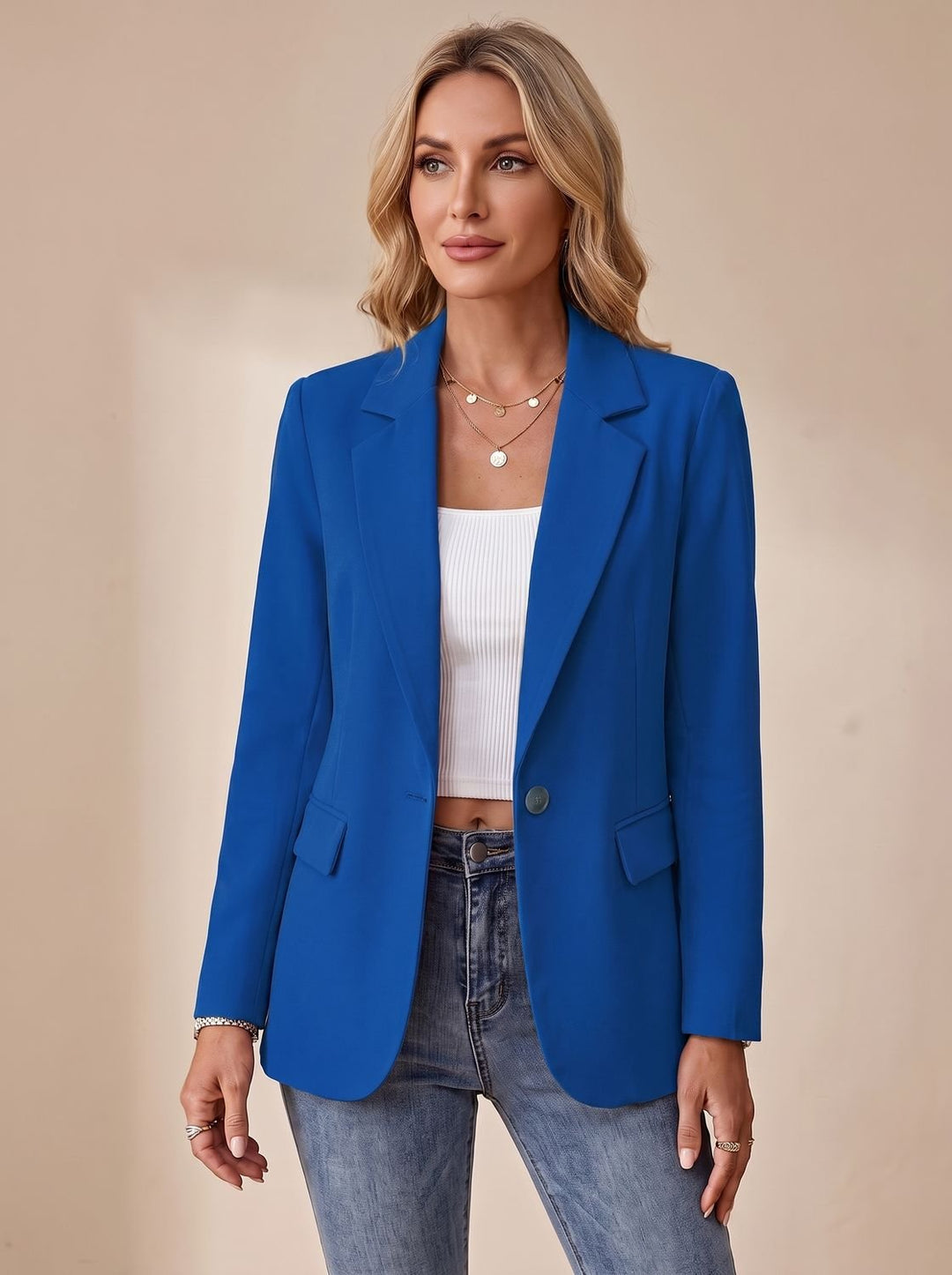 Clervie | Blazer droit à un bouton