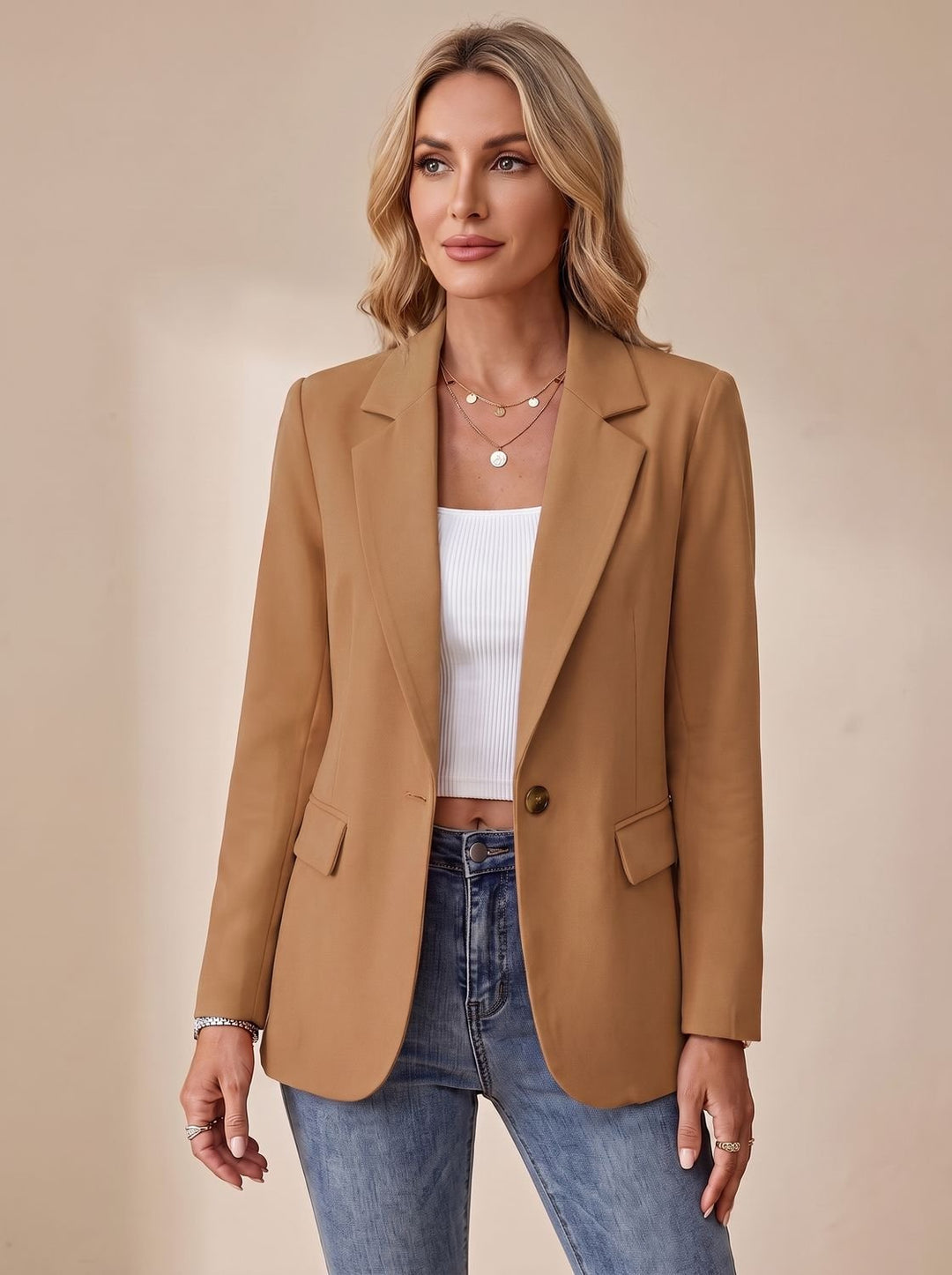 Clervie | Blazer droit à un bouton