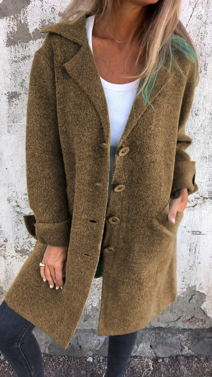 Donatienne | Manteau long décontracté à revers