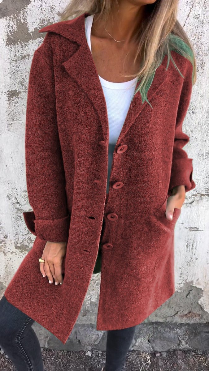 Donatienne | Manteau long décontracté à revers