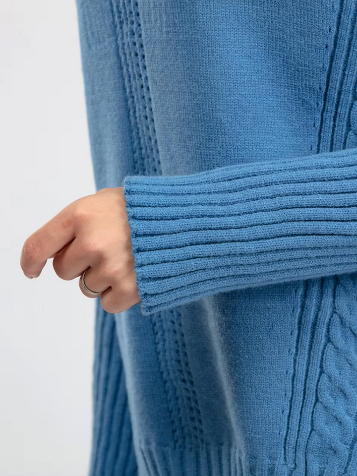 Scarlett - Pull à col montant élégant avec ensemble de pantalons amples