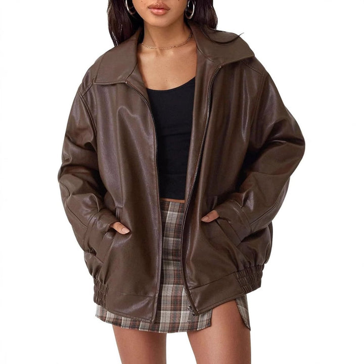 Eudoxie | Blouson ample zippé à col chemise
