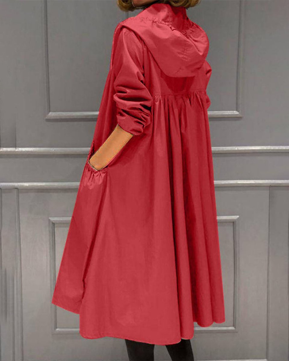 Euphémie | Trench long zippé à capuche