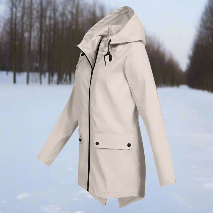 Fabiola | Veste mi-longue zippée à capuche
