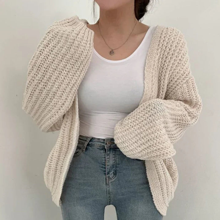 Galatée | Cardigan en grosse maille à manches lanterne