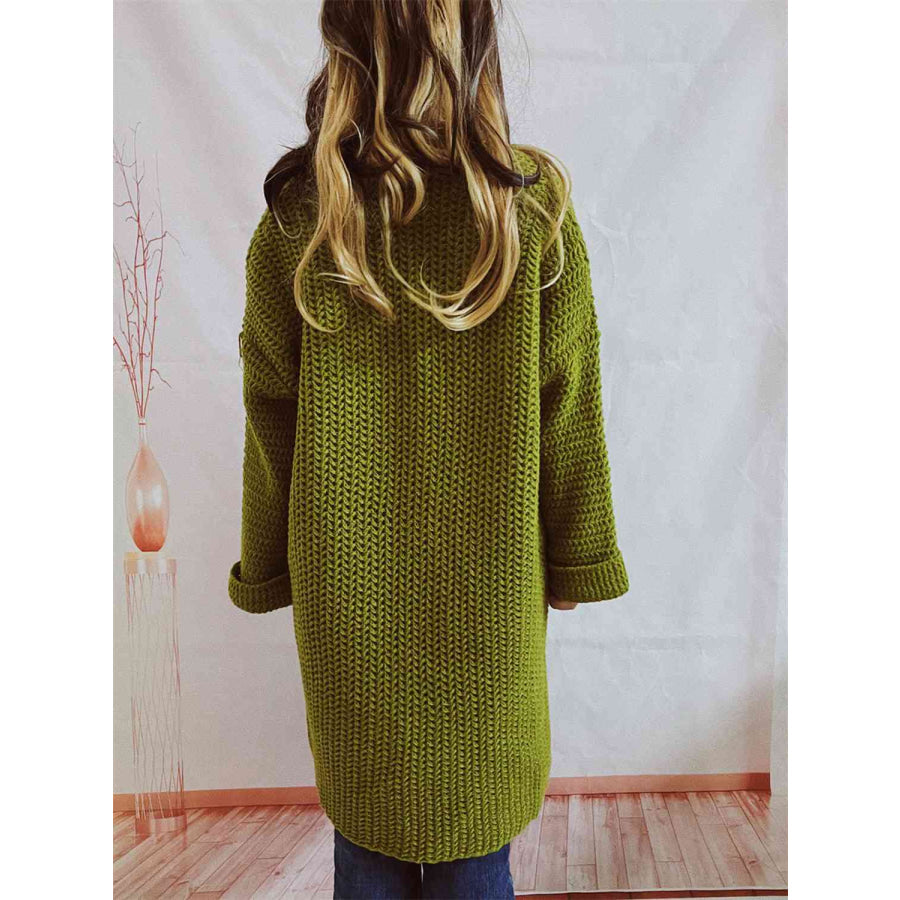Gervaise | Cardigan long en grosse maille à poches