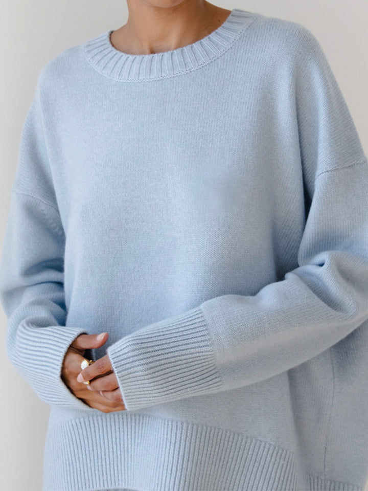 Haydée | Pull ample à col rond taille unique