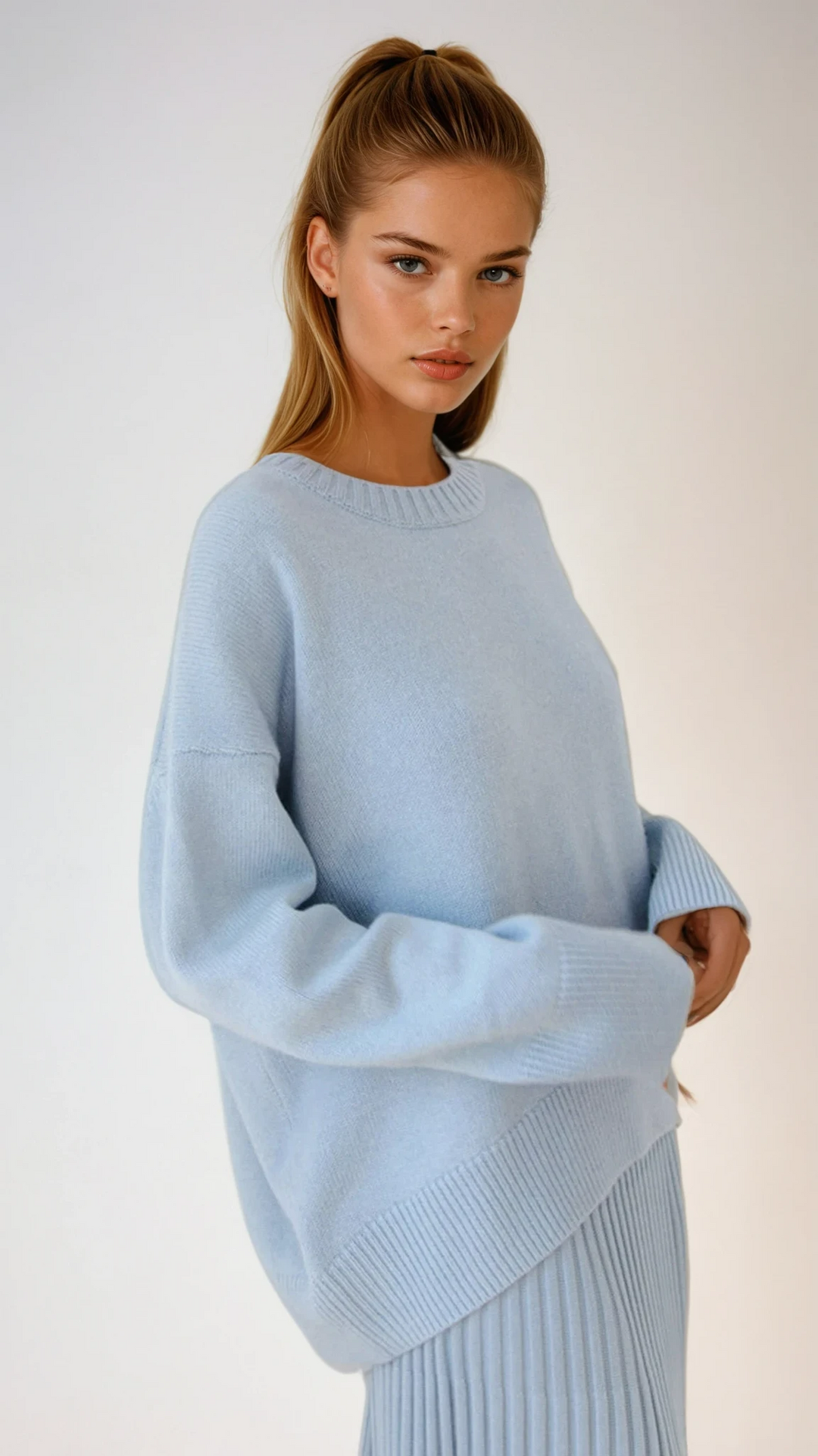 Haydée | Pull ample à col rond taille unique
