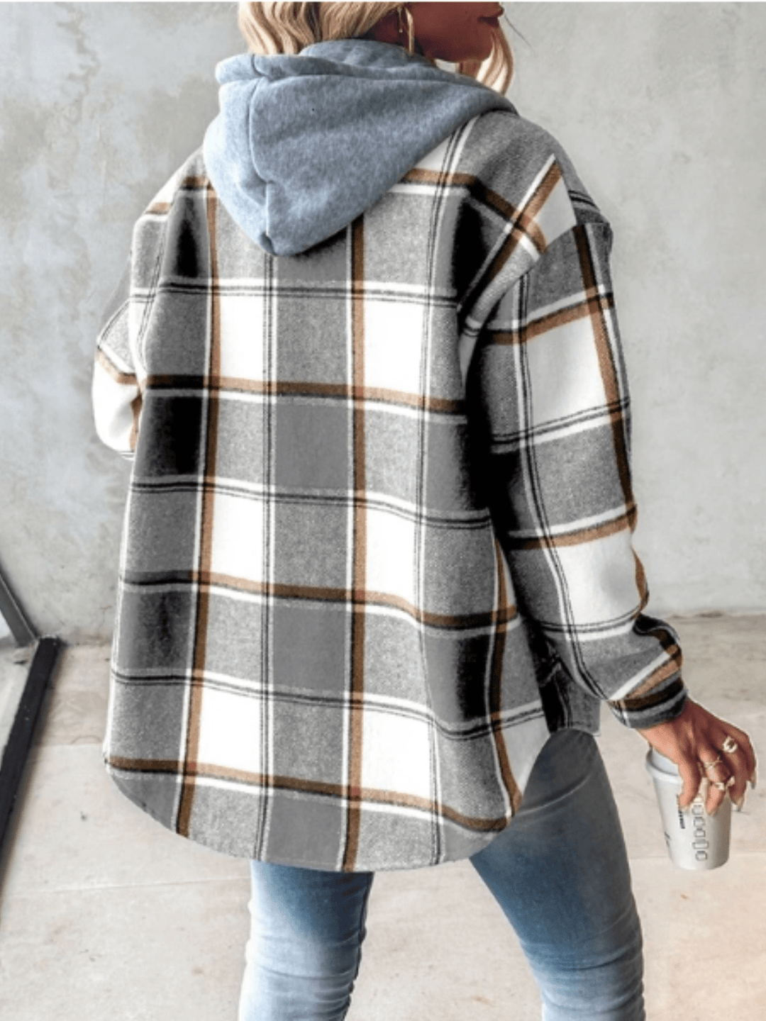 Hersilie | Surchemise à capuche à carreaux