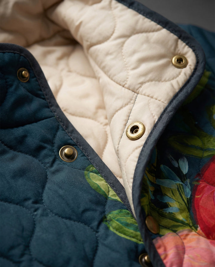 Ariane | Manteau matelassé à imprimé floral vintage