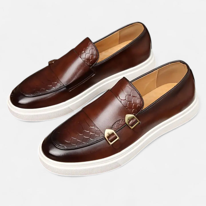Men’s Gold-Pattern Casual Loafers