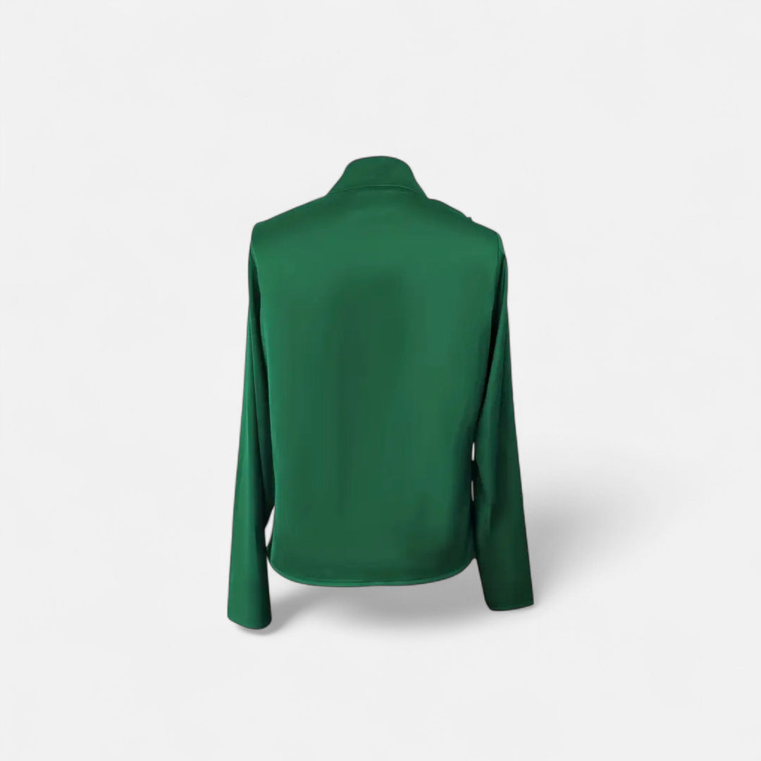 Women’s Satin V-Neck Blouse