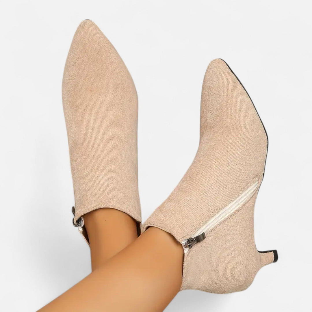 Women’s Kitten Heel Pointed Ankle Boots