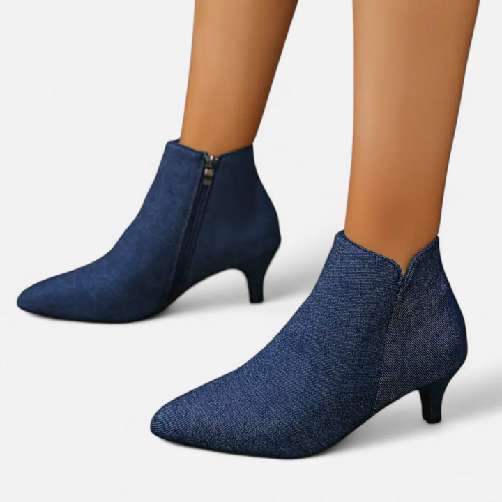 Women’s Kitten Heel Pointed Ankle Boots