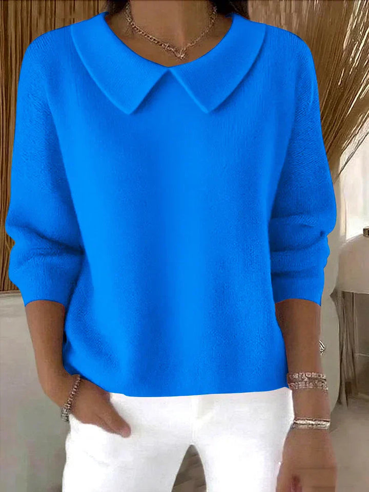 Irina | Pull ample à grand col pointu