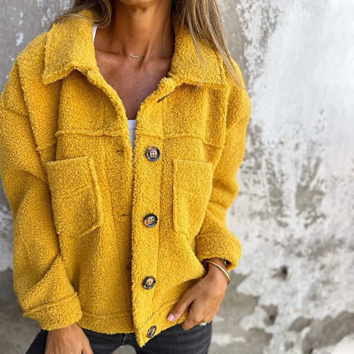 Jorinde | Veste effet teddy à col et poches plaquées