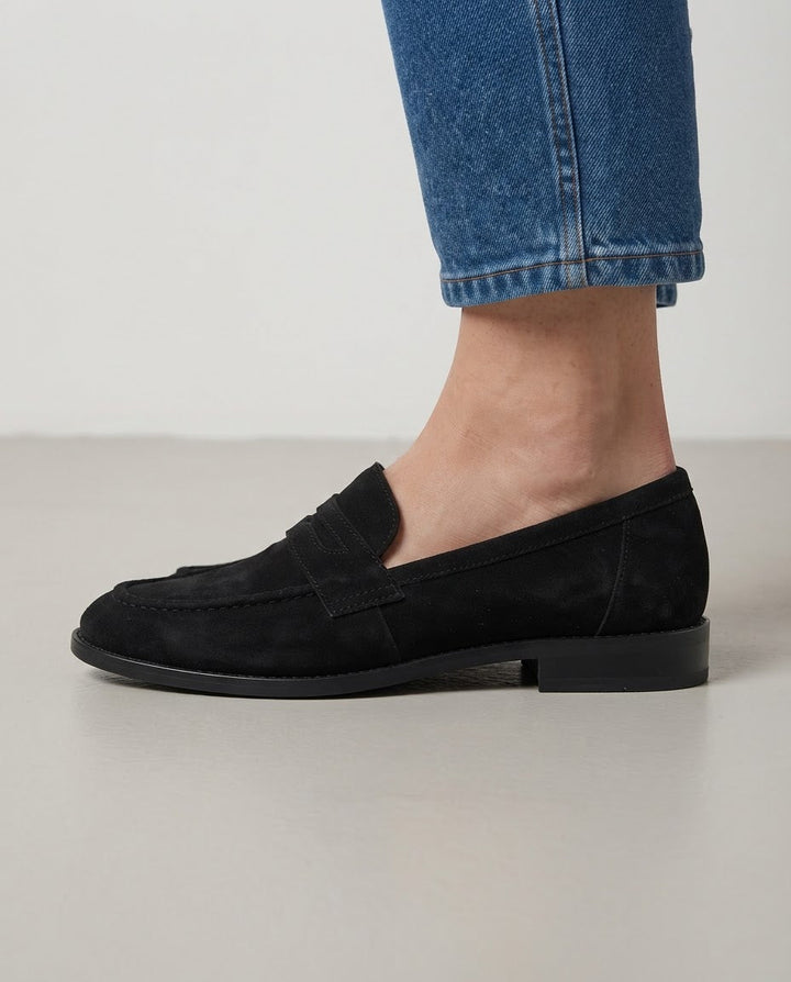 Gilberte | Mocassins penny en daim