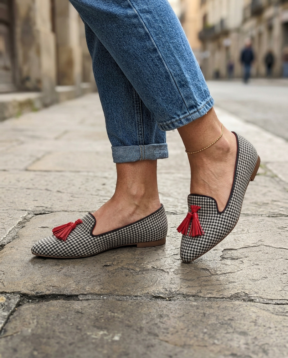 Germaine | Ballerines mocassins pointues à pampilles