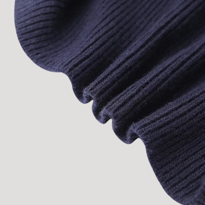Maud | Cardigan côtelé à col en jean
