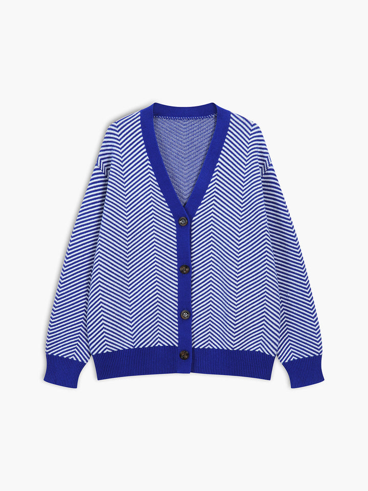 Mariette | Cardigan à motif chevrons