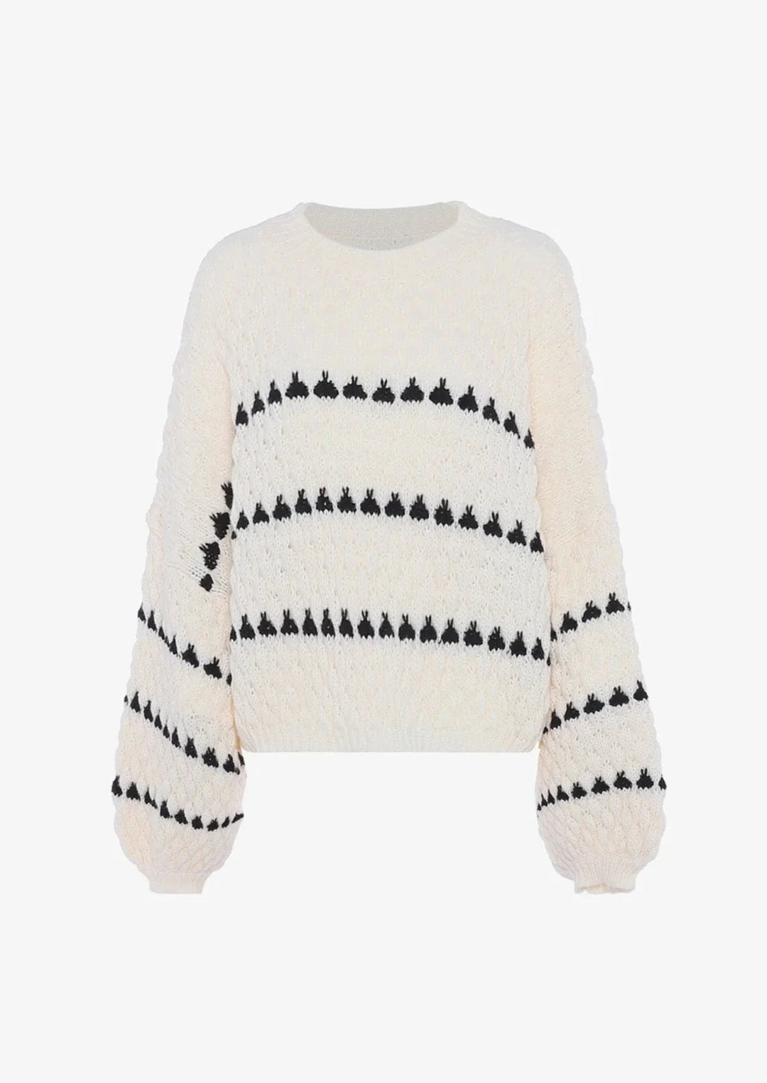 Nausicaa | Pull en maille texturée à motifs triangles