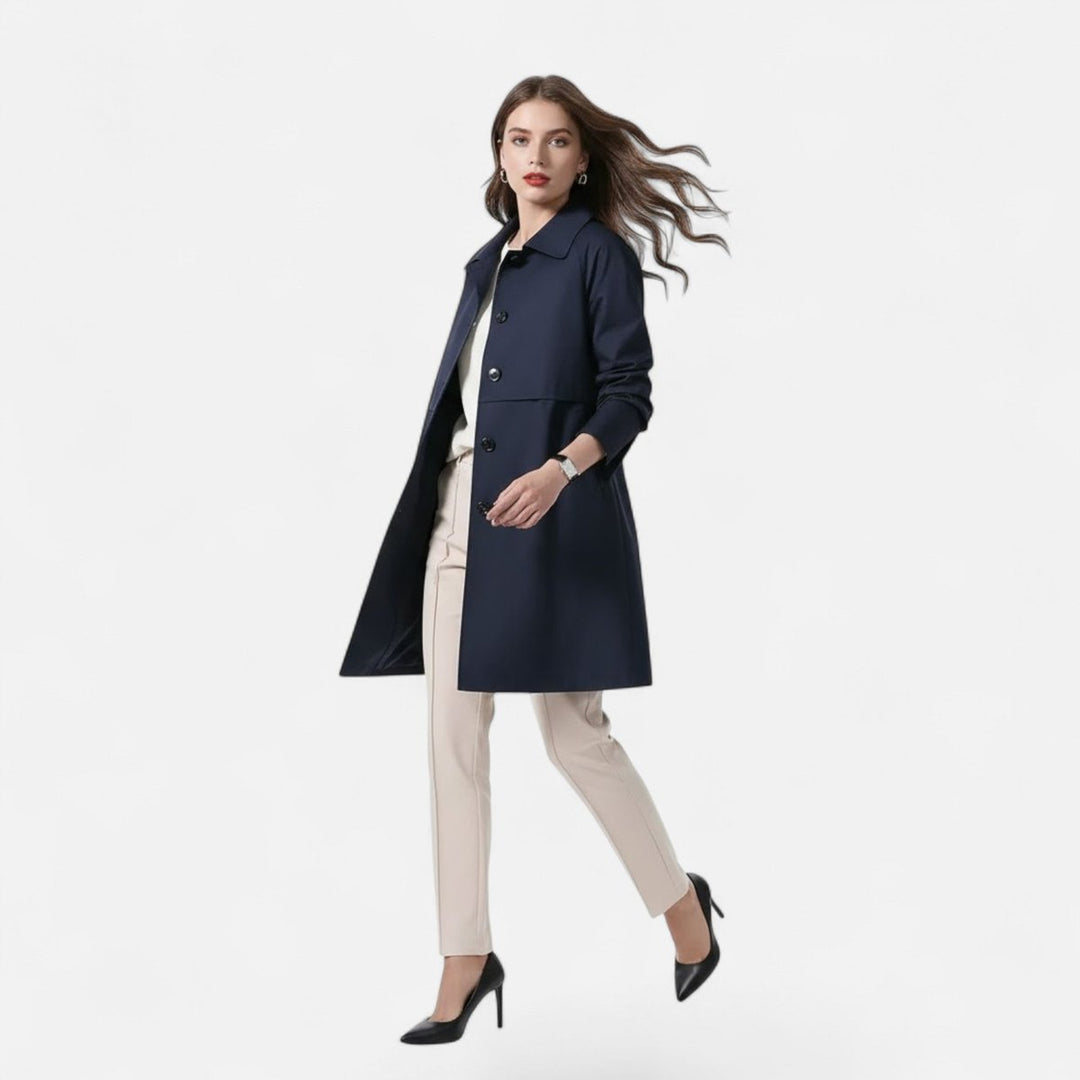 Néréa | Manteau mi-long à col chemise